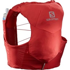 Salomon Мужская сумка ADV Skin 5 с флягами, объемом 5 литров, цвет Годжи Берри